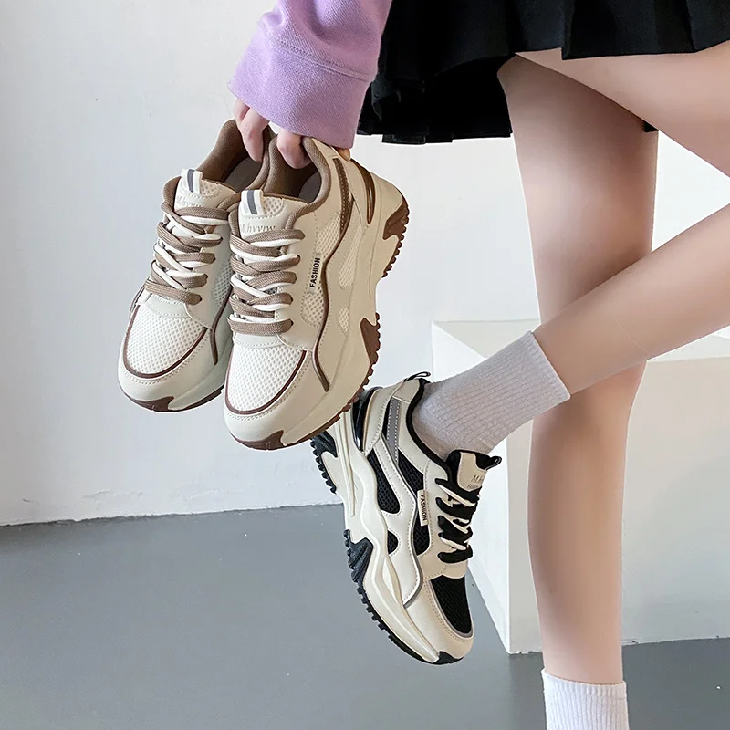 Женская обувь из натуральной кожи с 4 двигателями 202 Break Old Spring Sle универсальная Daddy