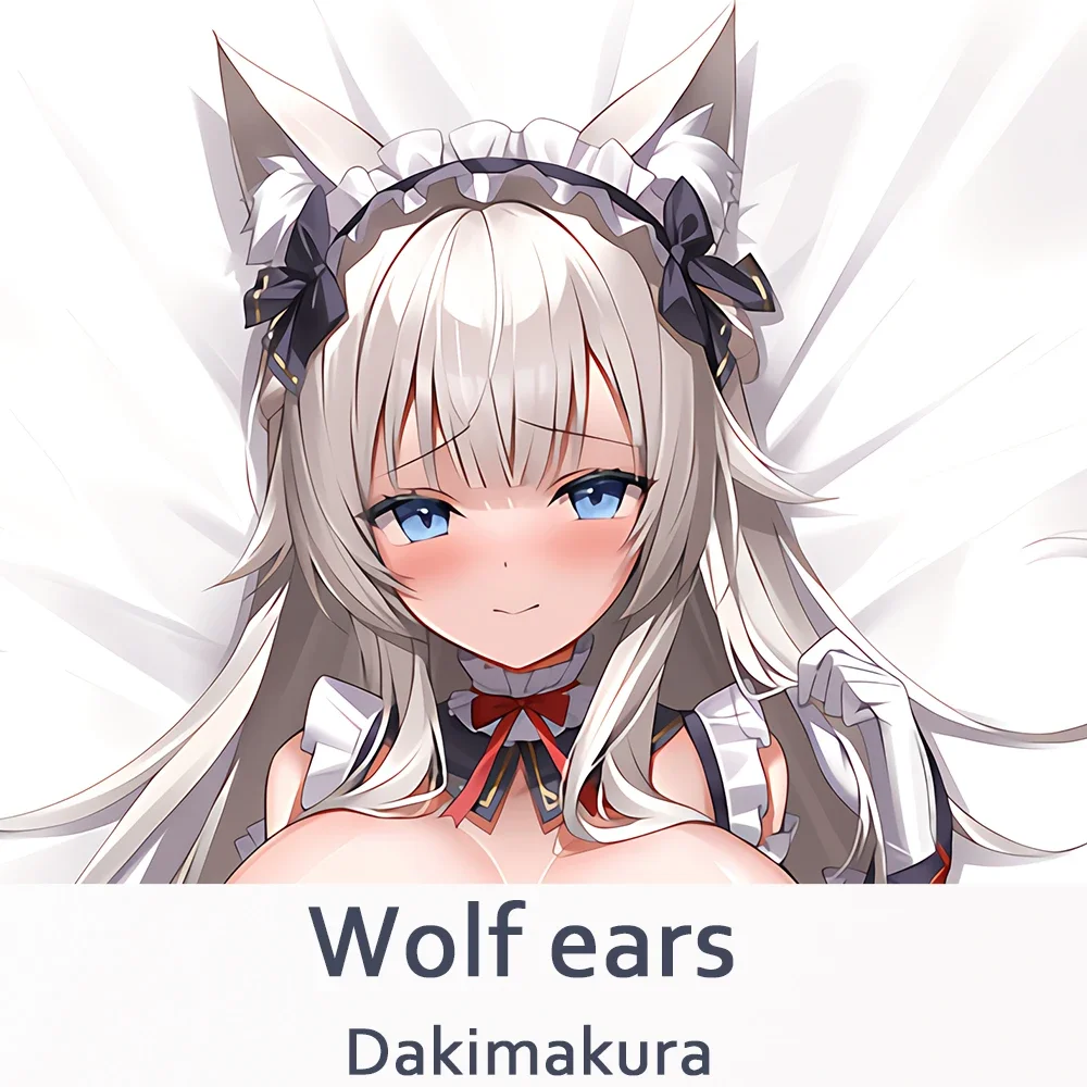 Dakimakura волчьи уши косплей наволочка мультфильм японского аниме шарнирные