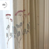 customized curtain for living room bedroom atmosphere chinese style embroidery fabric cloth left and right biparting open