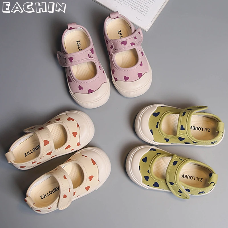 

Детская парусиновая обувь, новинка весны 2023, удобная обувь с мягкой подошвой для девочек, детская Нескользящая школьная обувь, повседневная парусиновая обувь