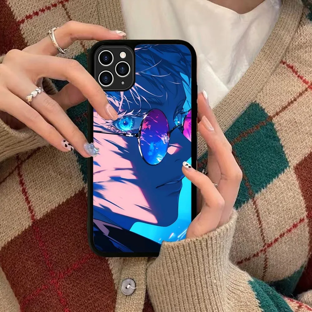 J-Jujutsu K-Kaisen G-Gojo аниме чехол для телефона силиконовый ПК + ТПУ IPhone 11 12 13 14 15 16 Plus Pro Max