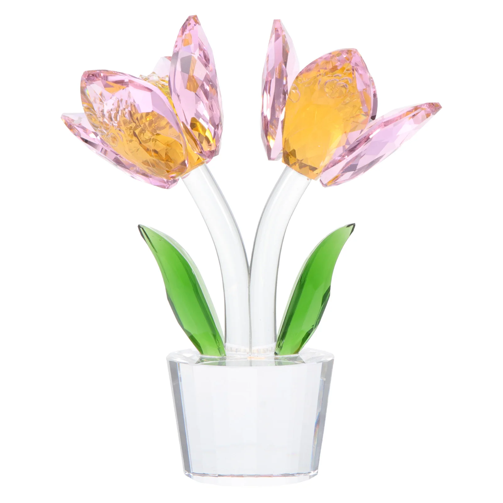 

Exquisite Crystal Craft Flower Decor Unique Crystal Flower Desktop Scene Decor
