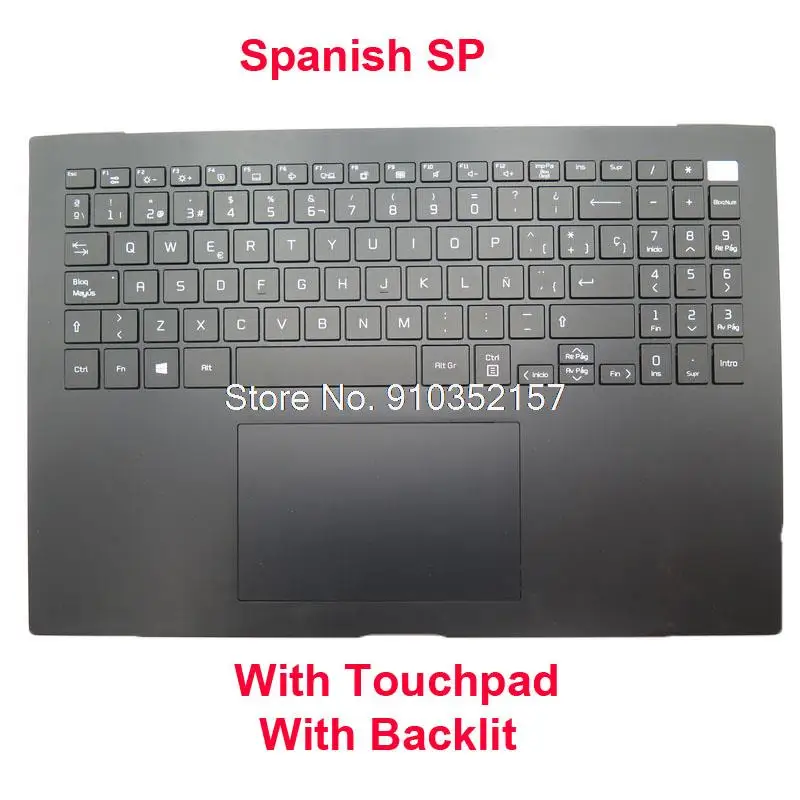 Spanish SP English PalmRest&Keyboard For LG Gram 16 16Z90P 16Z90P-G 16Z90P-K 16Z90P-N BLANC15 MBN664641XX KT01-20B8BK03SPRA000
