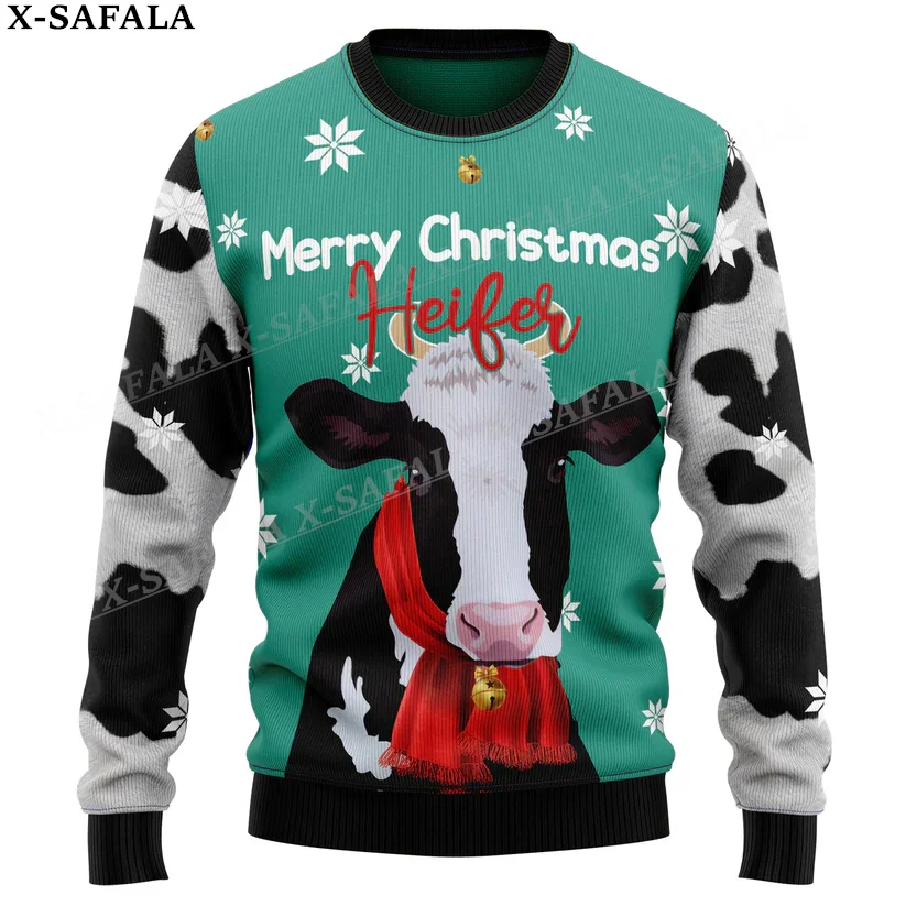 Смешные свитера в виде молочной коровы бриллианты смешные Джемперы на Хэллоуин