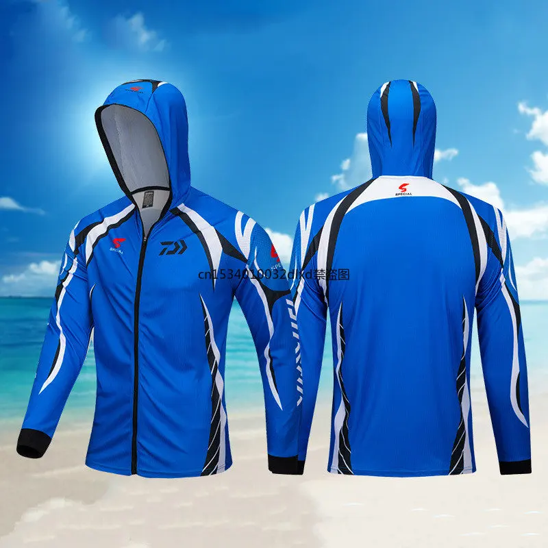 

Fishing Clothing Summer Outdoor Sports Long Sleeve Breathable Quick Drying Hooded Fishing Shirt Sunscreen Hiking Clothes