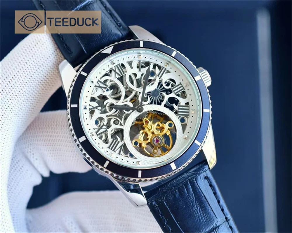 

Mechanical Watch AAA Men Wristwatch Waterproofing Luxury band Luminous Stainless Steel Leather Automatic Tourbillon Hollow