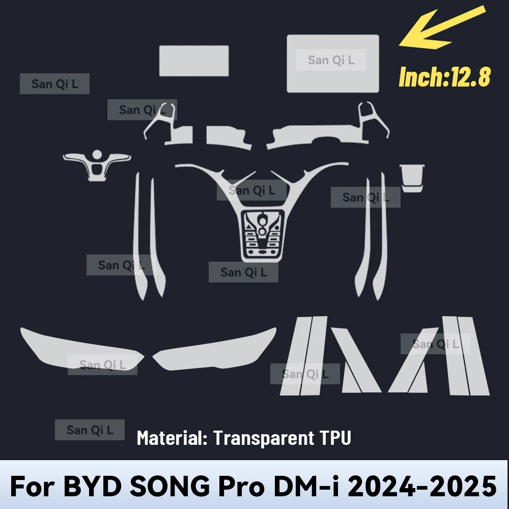 

Для BYD SONG PRO DM i 2024 2025 ТПУ автомобильная навигационная пленка для экрана коробки передач защитная наклейка против царапин аксессуары для интерьера