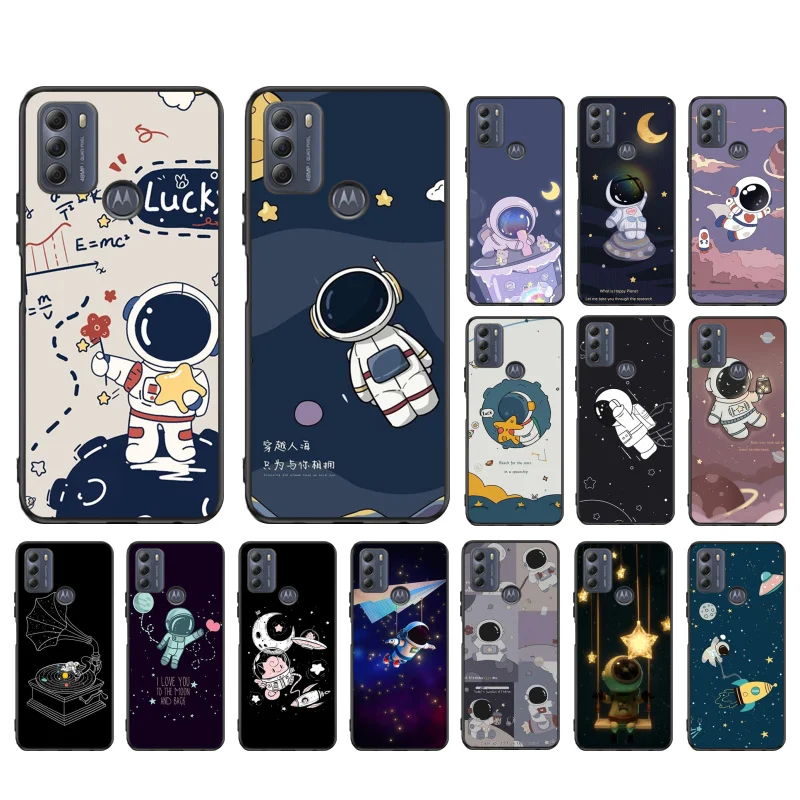 

Cartoon Cute Star Astronaut Phone Case for Motorola Moto One E7 E7power E7Plus E6S E20 E40 One Power Edge 20 Fusion Edge 20 Lite