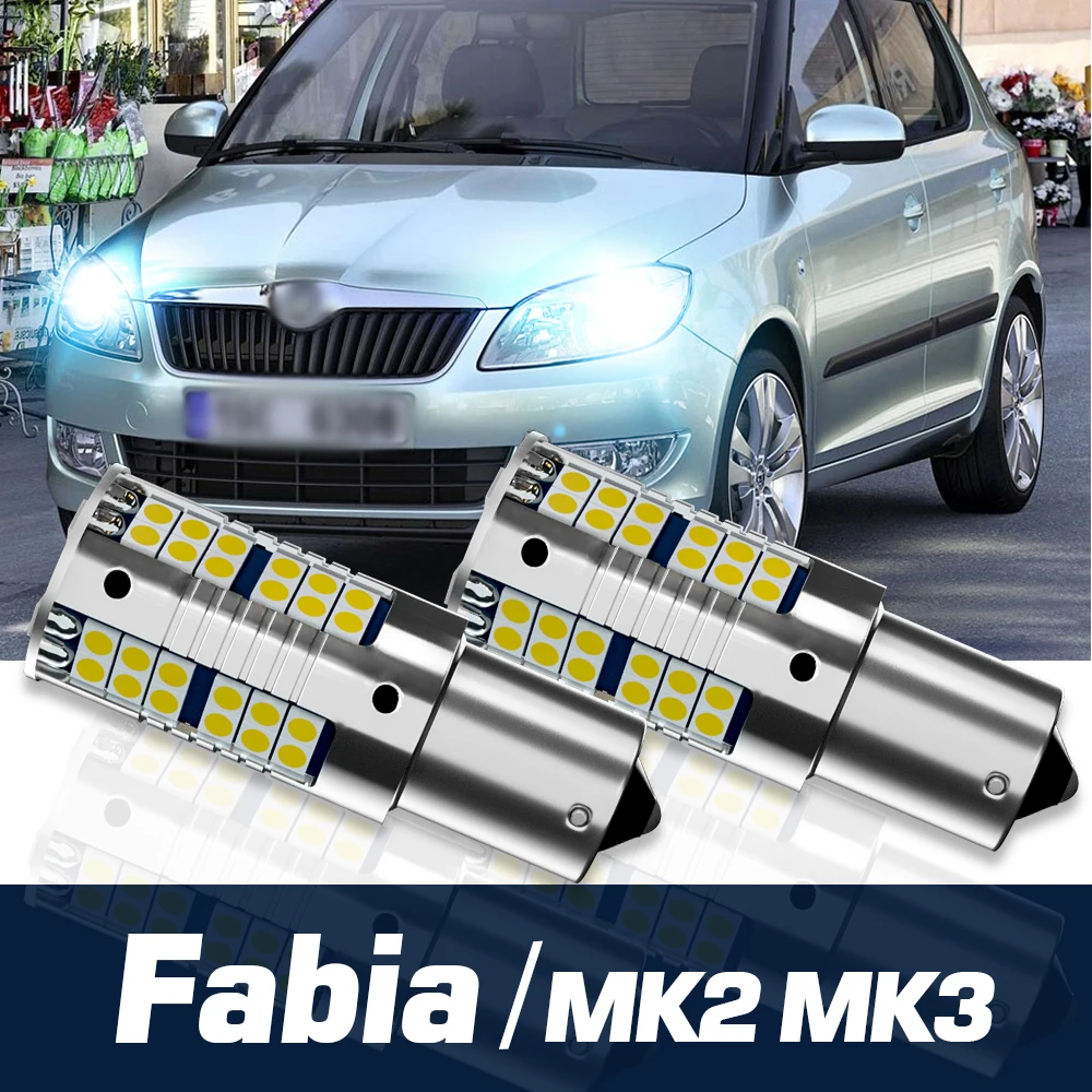

2pcs LED Daytime Running Light Canbus Accessories DRL For Skoda Fabia 2 MK2 3 MK3 2011 2012 2013 2014 2015 2016 2017 2018 2019