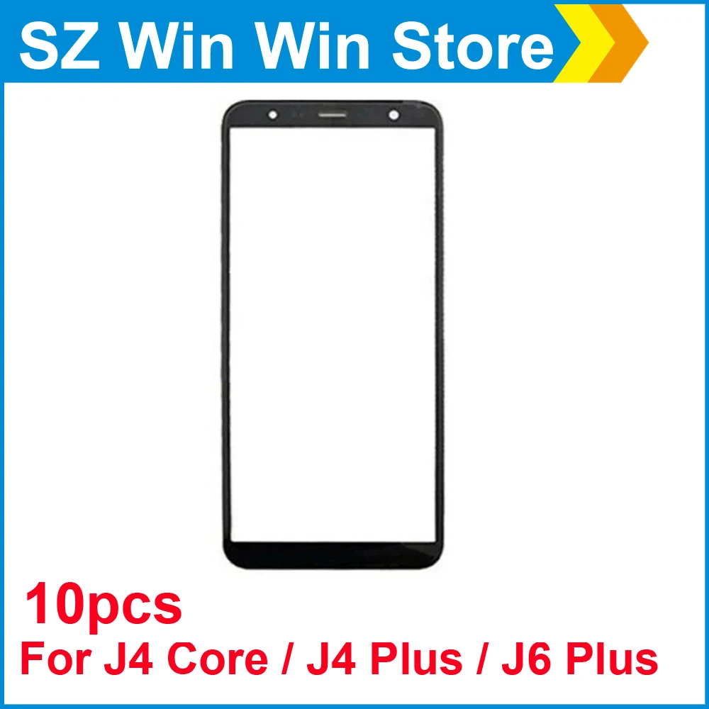 10 шт./лот для Samsung Galaxy J4 Core J410 Plus J415 J6 J610 Сенсорная панель стеклянный объектив