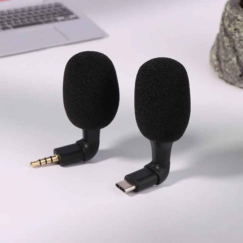 

1pc Noise Canceling Microphone For Type-C/3.5MM Mic Mini Microphone For Mobile Phone Camera Video,Interview Recording,Vlog