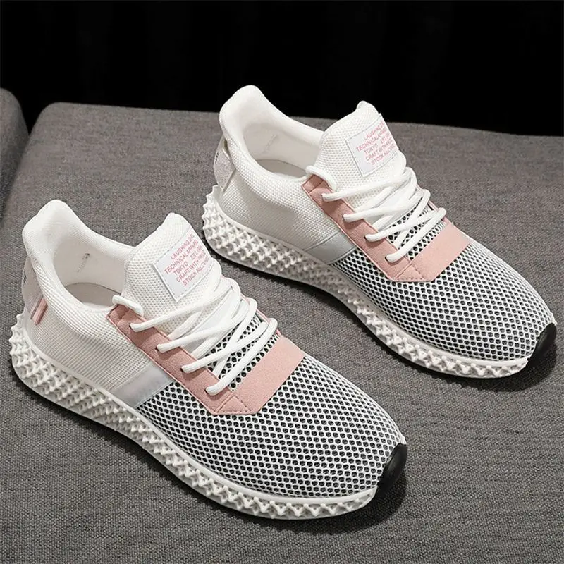 

Новинка Весна 2023, спортивная женская обувь на мягкой подошве, повседневные сетчатые беговые кроссовки с низким верхом, дышащая ткань, летающая обувь