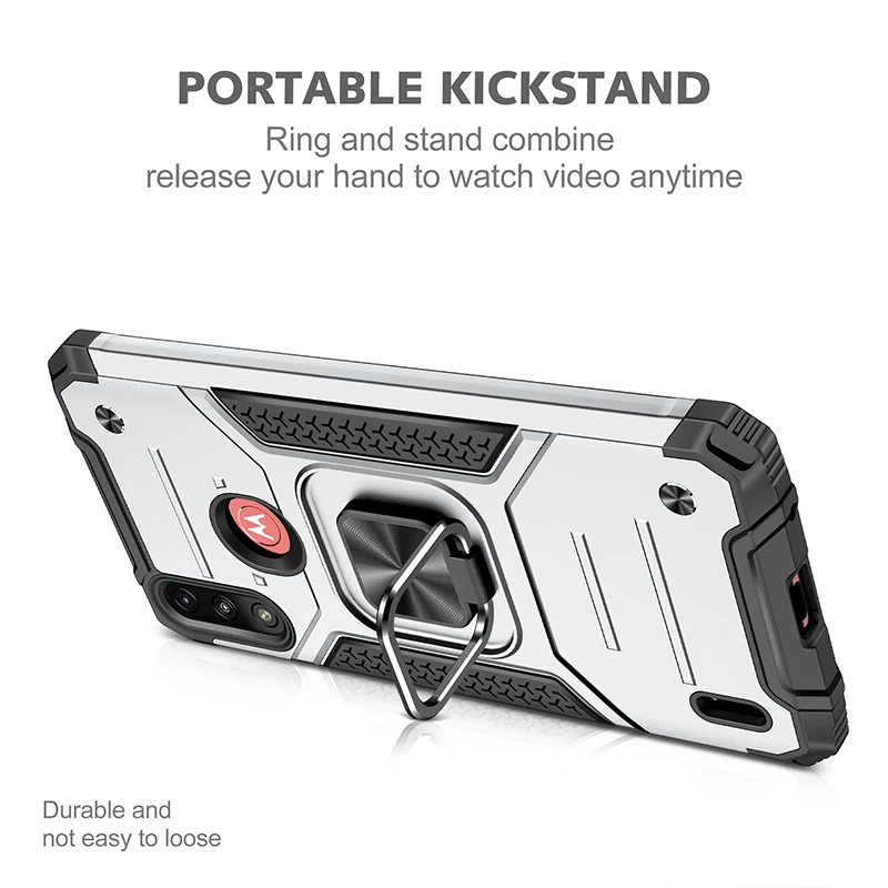 shockproof bracket phone case for motorola e e6s e7 plus e7 power ring protective cover for moto one 5g ace macro fusion hyper free global shipping