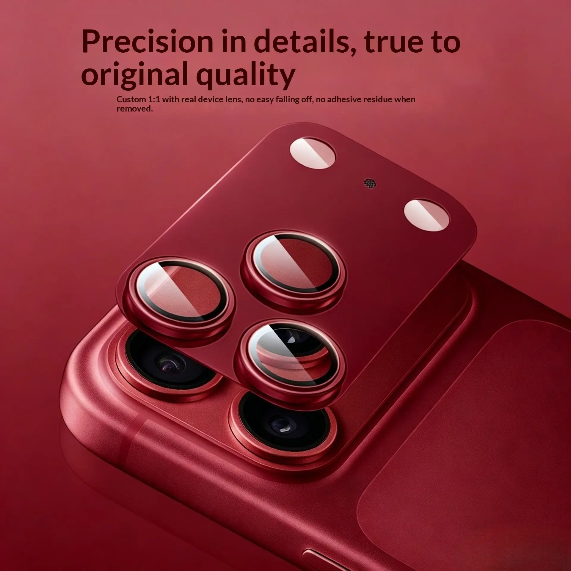 Фото Матовый защитный чехол для камеры iPhone 18 Pro Max/18 Pro, цельная конструкция из металла и стекла, темно-вишнево-синий №3