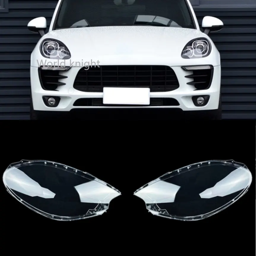 

Car Headlamps Cover Transparent Lampshades Lamp Shell Headlight Glass Lens Covers Styling For Porsche Macan 2014 2015 2016 2017