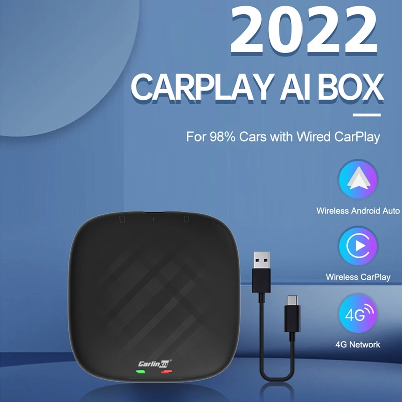 

Carlinkit Carplay Ai Box Android 11.0Wireless Applepie 3+32G Auto Car Multimedia Player 4GLTE Wifiaudio GPS Navigation