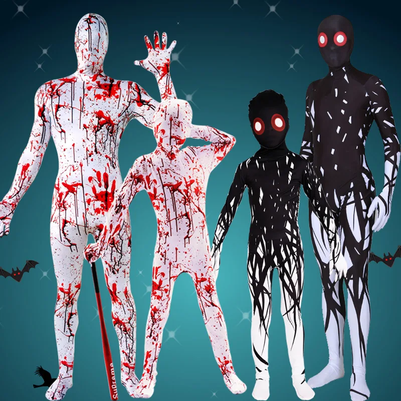 

Halloween Costume Kid Jumpsuit Boy Children Cosplay Ghost Mutant Monster Horror Variable Clown Blood Clothes Scary 3D Printing