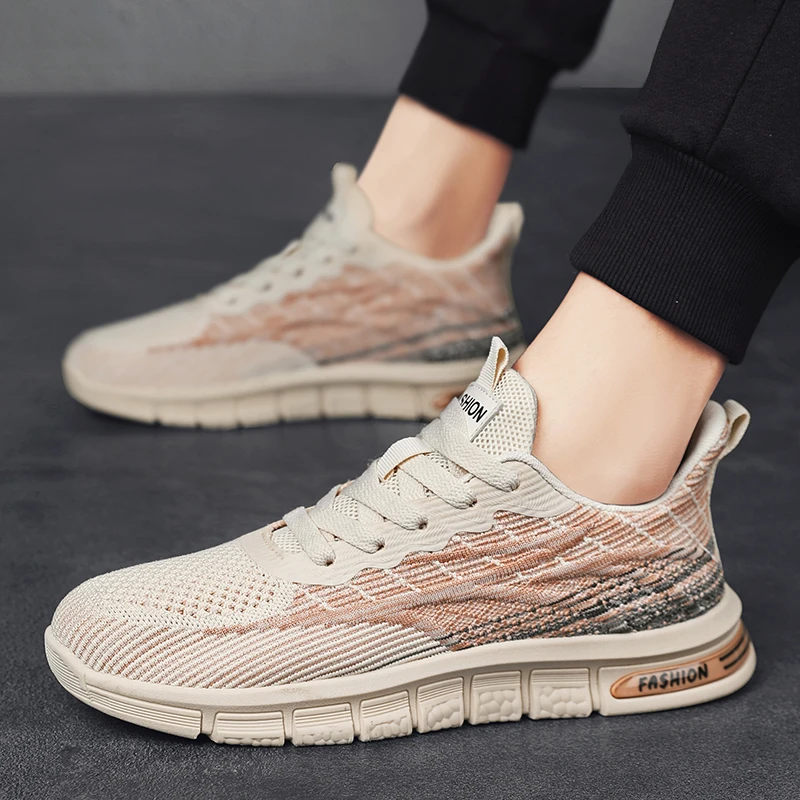 

2023 NEW Summer Men's Thin Tide Shoes Hollow Breathable Men's Tide Brand Sneakers Running Net Shoes Youth Blade Shoes