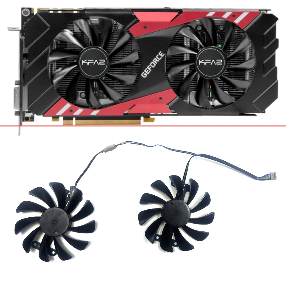 Фото НОВЫЙ охлаждающий вентилятор 95 мм 4-контактный GFM10012H12SPA GTX1080 1070 Вентилятор графического процессора для GALAXY GTX 1070 1070TI 1080 EXOC SNPR БЕЛЫЙ Вентилятор видеокарты №2