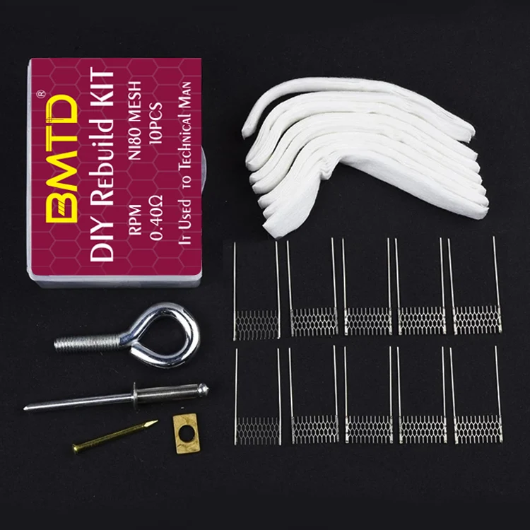 

New 10PCS DIY Rebuild Kit Coil 0.5ohm 0.3ohm 0.4ohm 0.6ohm Replacement Coil For Jellybox/nano /VINCI-VM1 Kit Ni80 Mesh