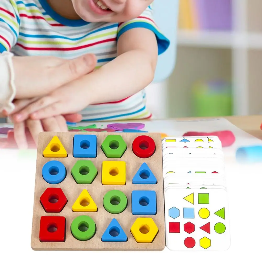 

Пазл детский деревянный, геометрическая форма