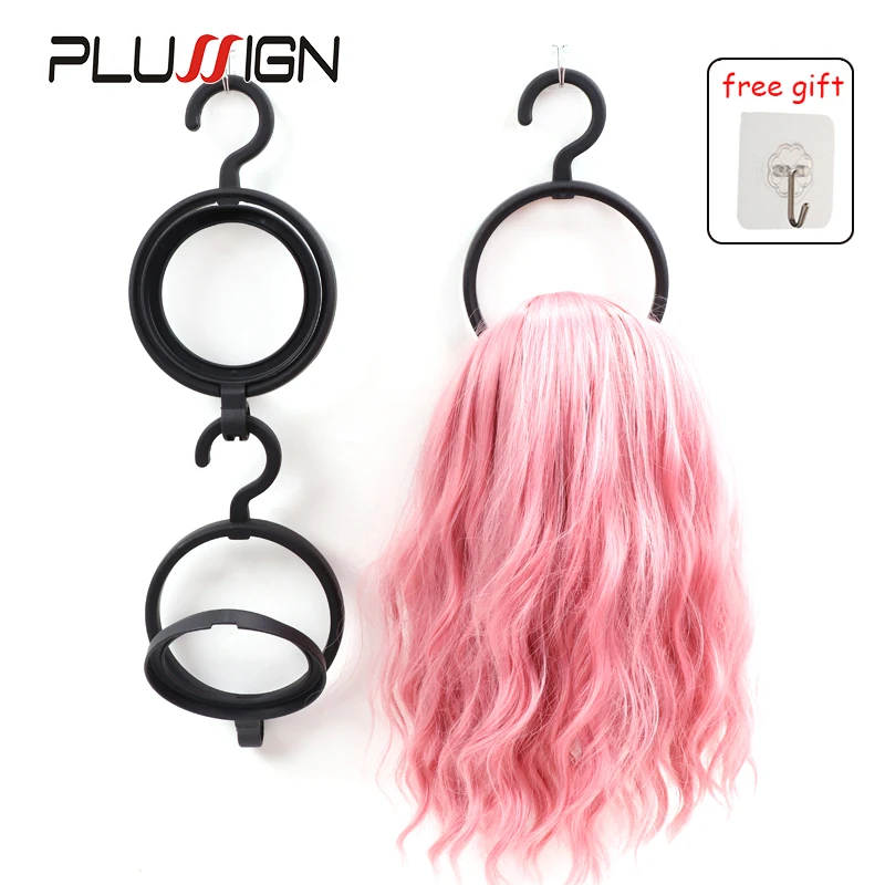 Wholesale 1Pcs Hanging Wig Stand For Wigs Display Styling Wig Hanger Stand Hair Dryer Durable Wig Hanging Stand With Wall Hooks