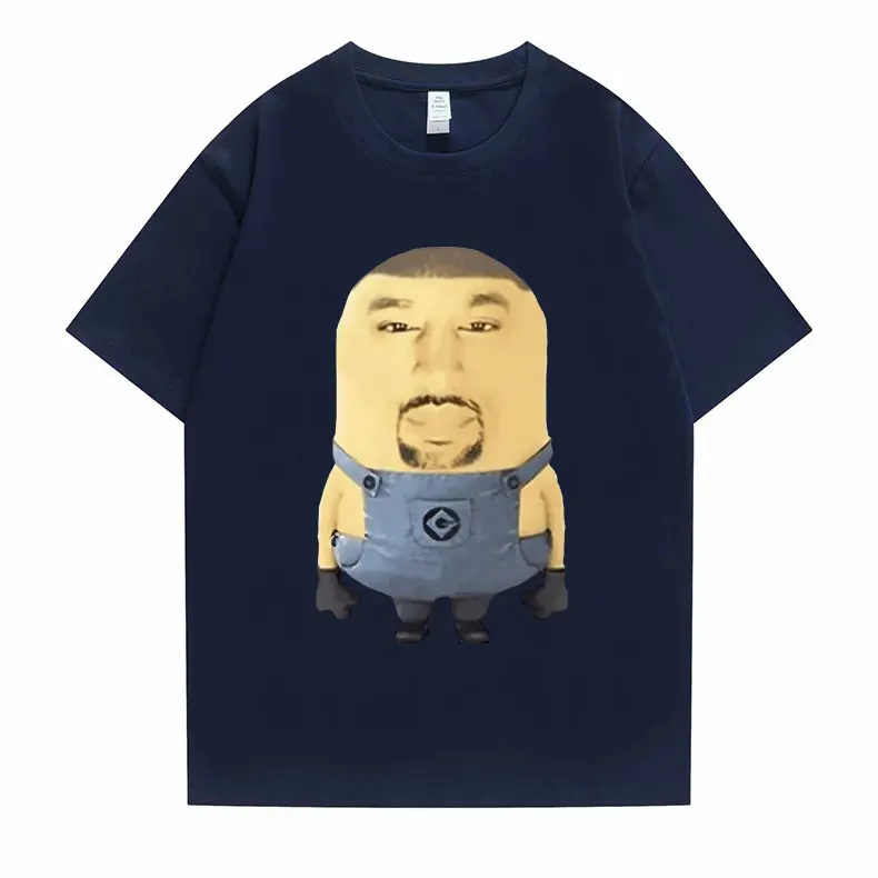 Kanye West Minye Funny Meme Print T Shirts Unisex Cartoon Cosplay Oversized T-shirt Summer Men Women Hip Hop Humor Streetwear