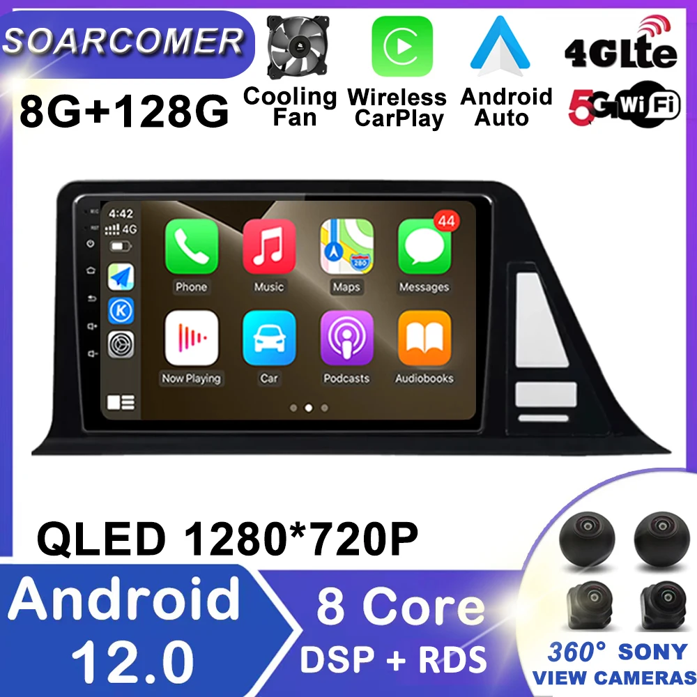 

Автомагнитола на Android 12 для Toyota Vitz 3 XP130 2014-2019, мультимедийный видеоплеер RHD с GPS-навигацией и сенсорным экраном, Авторадио, аудио