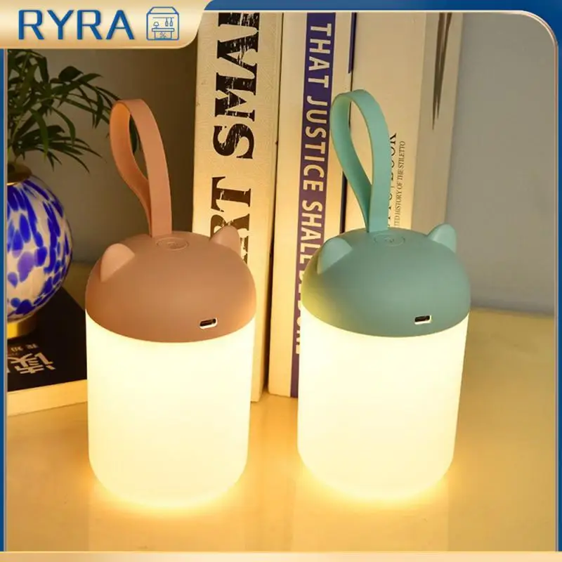 

Handled Usb Charging Night Light Gift Creative Bedside Lamp Silicone Lighting Accessories Night Light Cute Table Lamp Portable