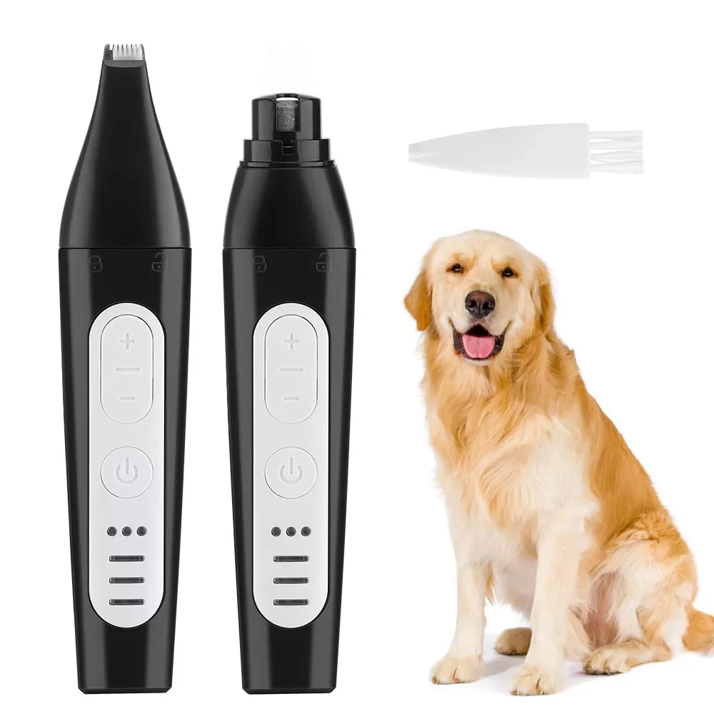 

NEW2023 Professional Dog Nail Grinder Hair Clipper 3 Speed USB Rechargeable Pet Paws Trimmer Grinder Painless Hair Grooming