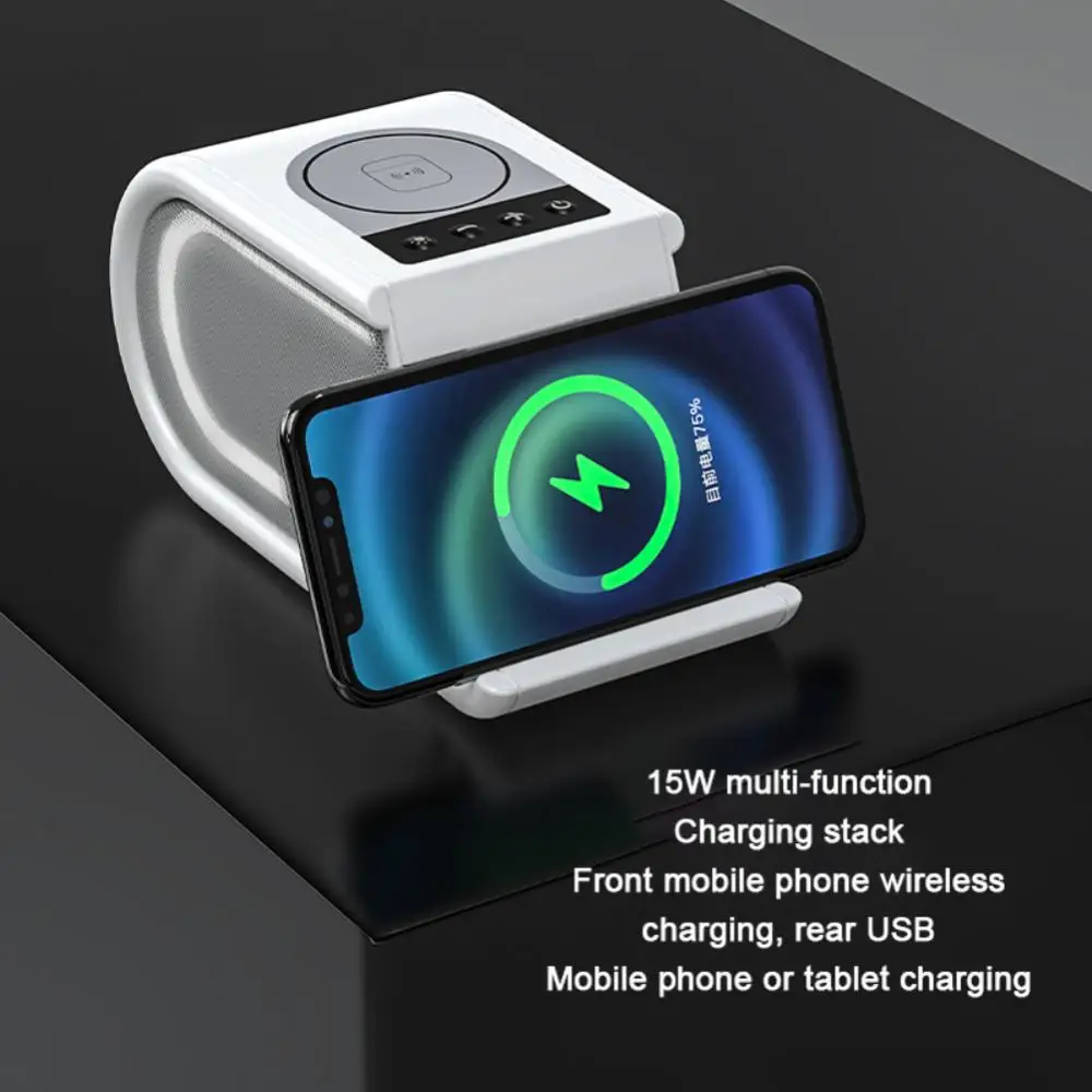 

Plastic Wireless Charging Speaker Multifunctional Charging Speaker Charger Wireless Charger Base 15w Wireless Charging