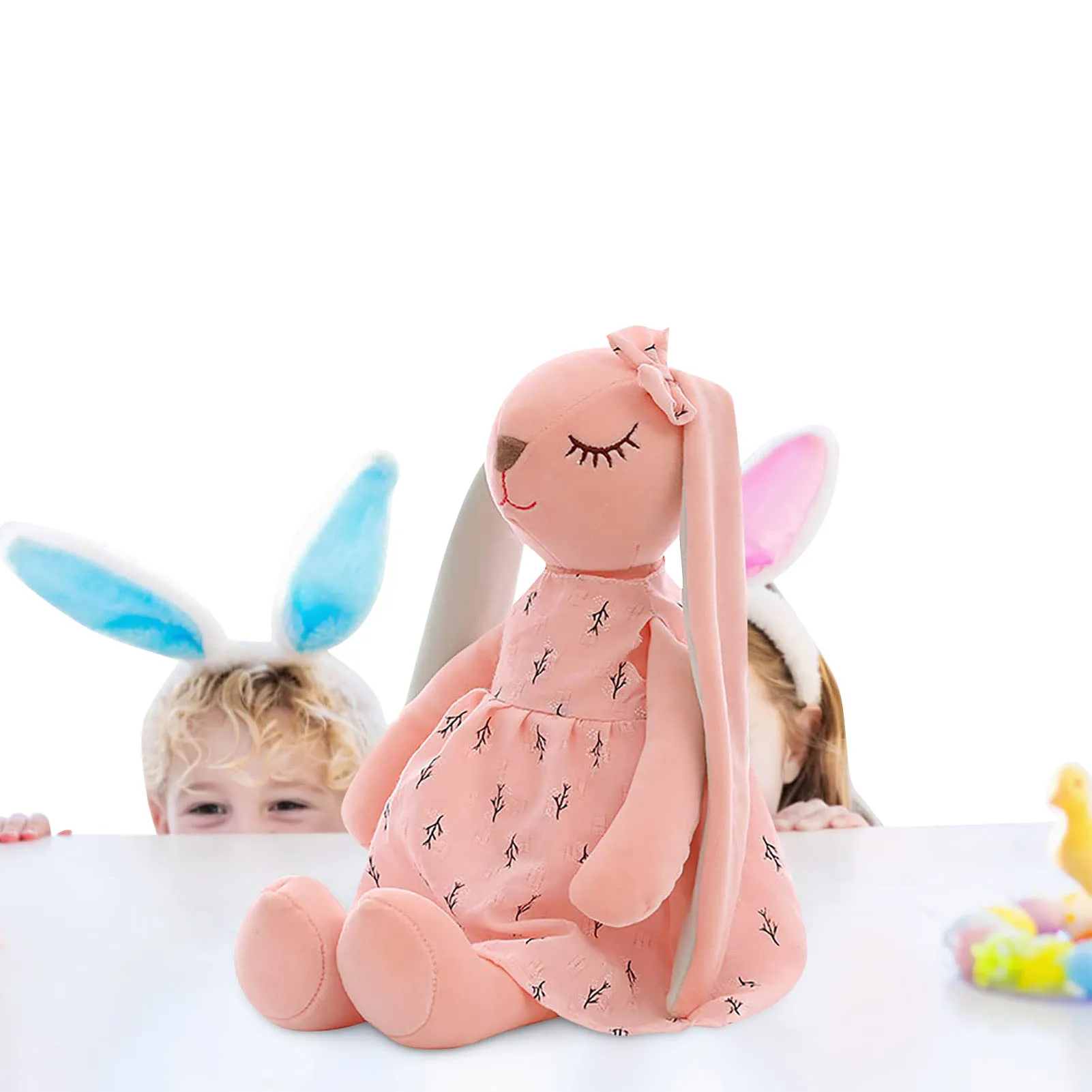 

Plush Toy Rabbit Cartoon Stuffed Animals Soft Bunny Stuffed Plush DollsStuffed Toys Creative Birthday Gift for Girl Children