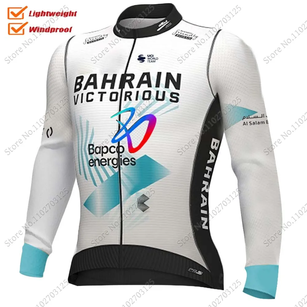 

2024 Bahrain Victorious Team Wind Vest Mens TDF Cycling Jacket Windproof Cycling Jerseys Long Sleeve aaa MTB Maillot Cyclisme