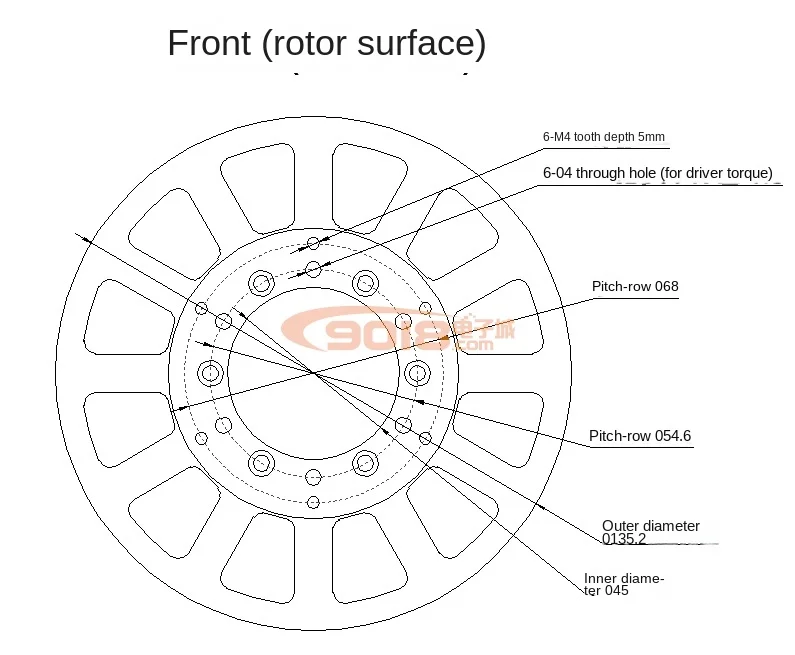 Haoji 12410 Полый вал 600 Вт Бесщеточный двигатель постоянного тока с постоянными