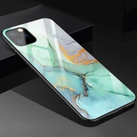 green marble tempered glass phone case for iphone 11 13 12 pro max mini xs se2020 7 8 6 plus x xr cover fundas protection shell