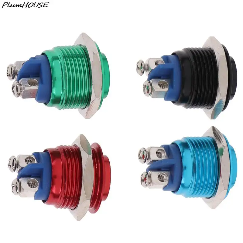 1 шт. 16 мм металлический кнопочный переключатель полностью окисленная Высокая Головка самосброс точечный винт ножной переключатель IP65 IK08