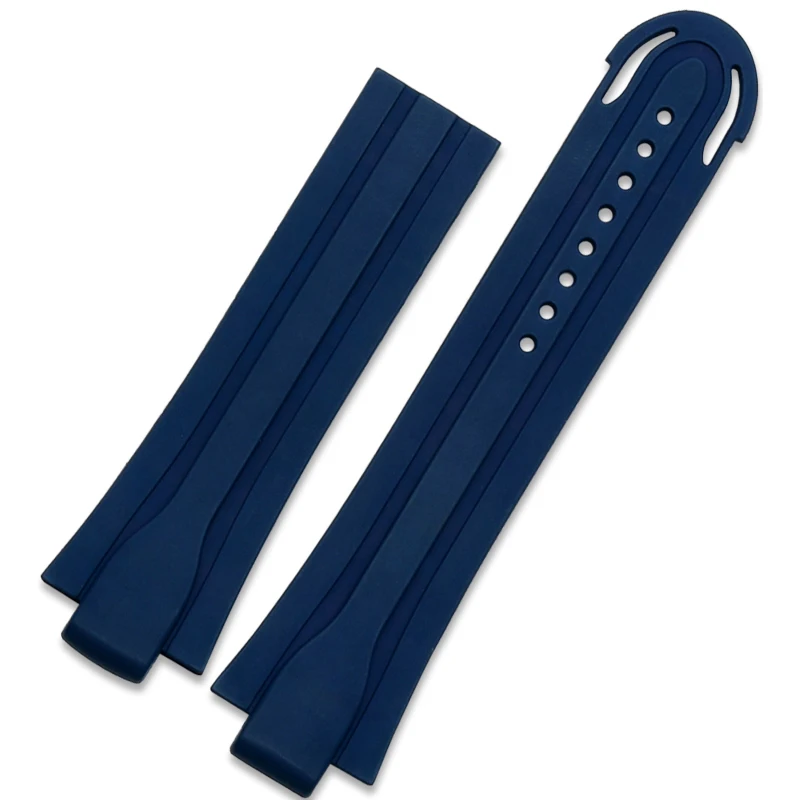 High Quality rubber Waterproof watchband for Oris watch band silicone band stainless steel folding clasp 24mm*12mm