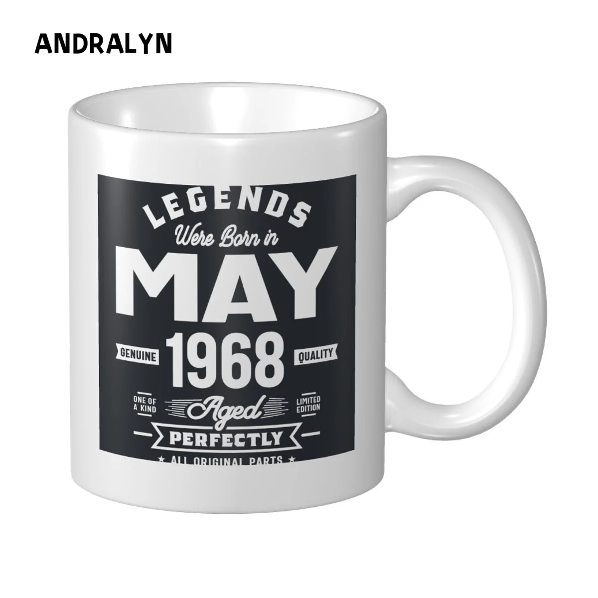 

Personalised Legends Were Born In May 1968 Birthday Mug 11oz Ceramic Coffee Mug Cup Dropshipping