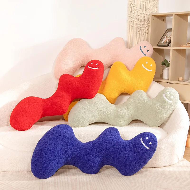 

100cm INS Smiley Wave Creative Throw Pillow Doll Colorful Plush Toy Sofa Bed Cushion Baby kids Girls Gifts Decor for Home 2022