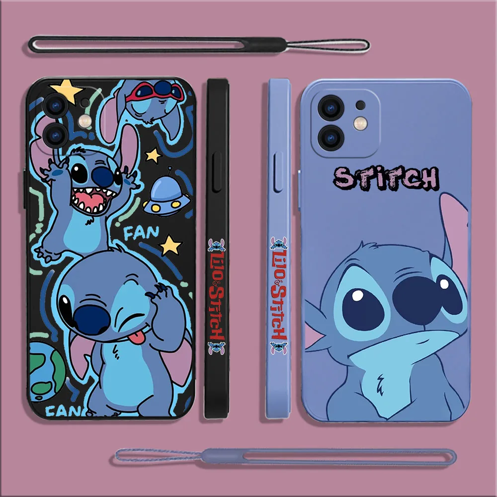 

Disney Stitch Phone Case For Samsung A81 A53 A50 A12 A22S A52 A52S A51 A72 A71 A32 A22 A20 A30 A21S A11 4G 5G with Hand Strap
