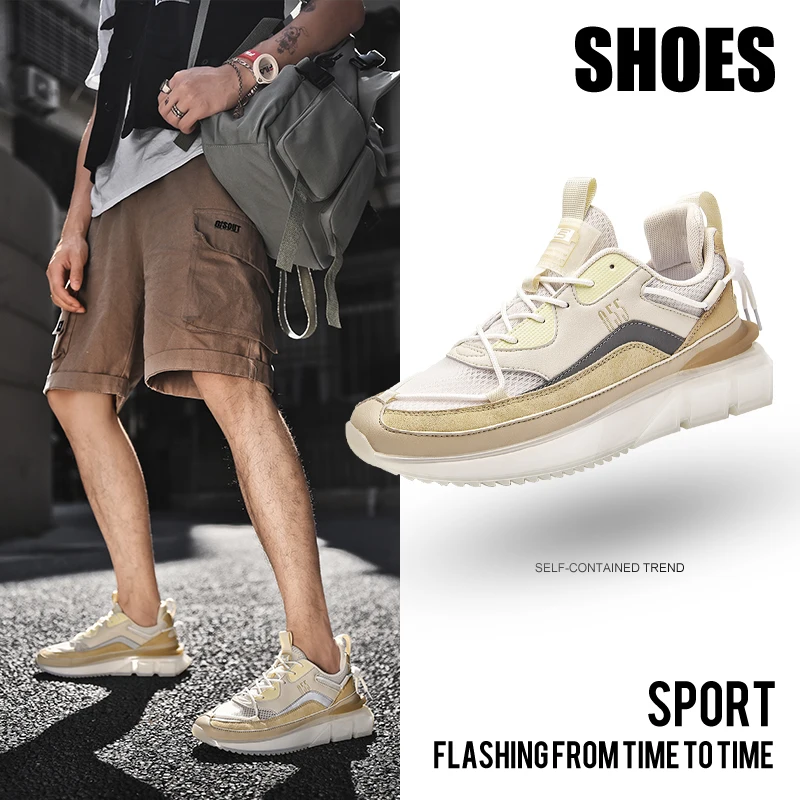 

Fashion Outdoor Men Wearable Lightweight Sneakers Breathable Jogging Shoes Hot Sale Casual Shoes Zapatos Hombre Running Shoes