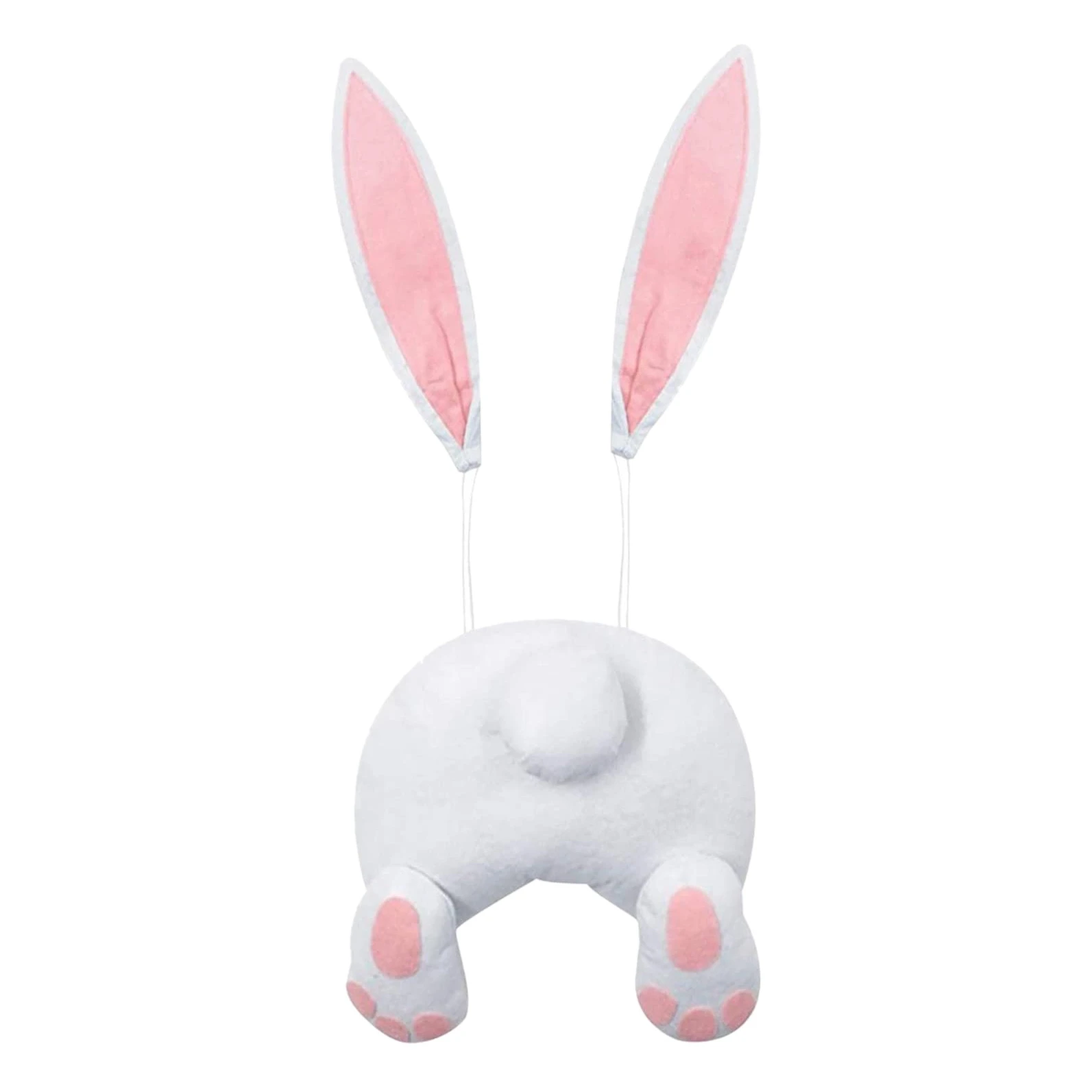 

Bunny Butt for Wreath, Easter Wreaths Decorations, Easter Outdoor Hanging Welcome Sign Wreath Attachment Craft (A)