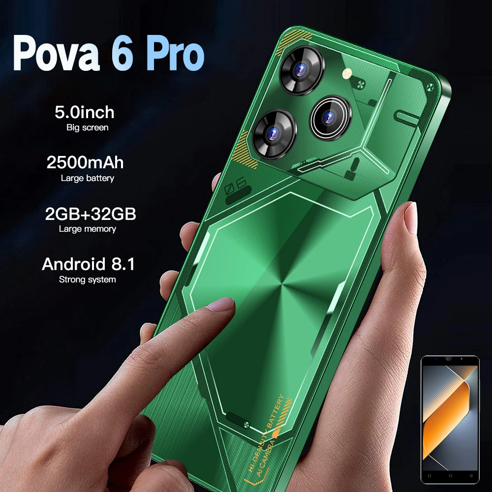 Смартфон FUFFI Pova 6 Pro Android 8 1 5 0 Дюйма 2 ГБ ОЗУ 32 Память Двух SIM-карта + 8-мегапиксельная