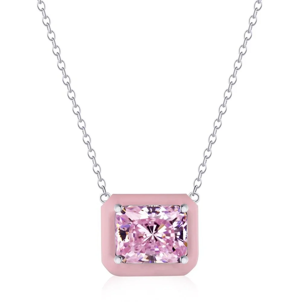 Универсальное ожерелье из стерлингового серебра 925 пробы с искусственным