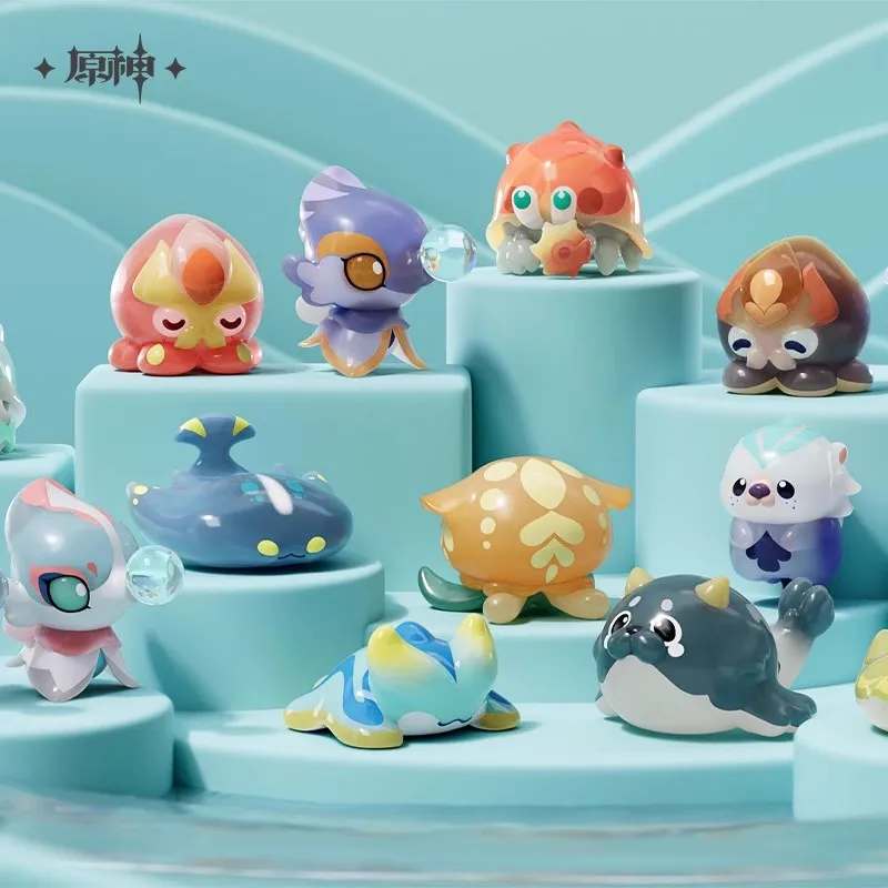 [Подлинная] мини-фигурка на тему морской жизни игра Genshin Impact Pafumon банка для