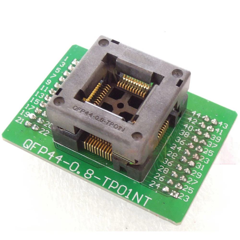 Переходник LQFP44 к DIP44, тестовый разъем для горелки QFP44 TQFP44, микроконтроллер STC, адаптер для загрузки Переходник LQFP44 к DIP44, тестовый разъем для горелки QFP44 TQFP44, микроконтроллер STC, адаптер для загрузки