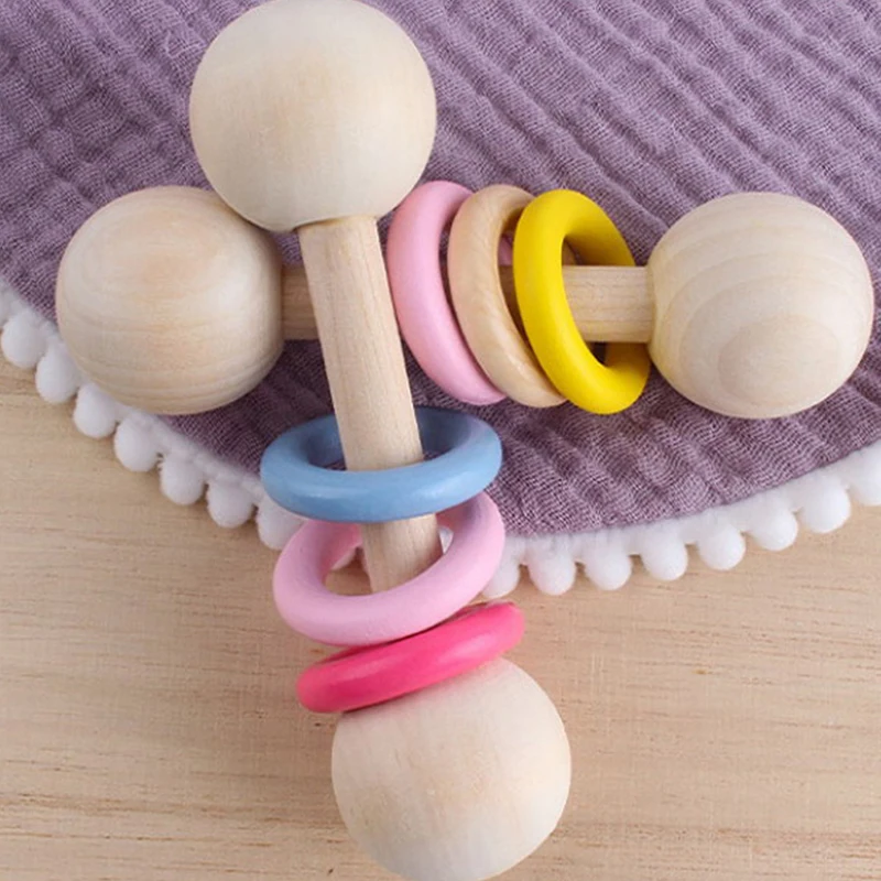 

Let's Make Baby Beech Wooden Rattle 1pc Hemu Rattle Soother Teether Molar Toy Safe Without FPA Musical Chew Montessori Toys