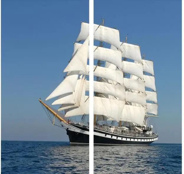 

Печатный холщовый постер MT2013 в китайском стиле с изображением парусной лодки для украшения гостиной, домашняя Настенная картина