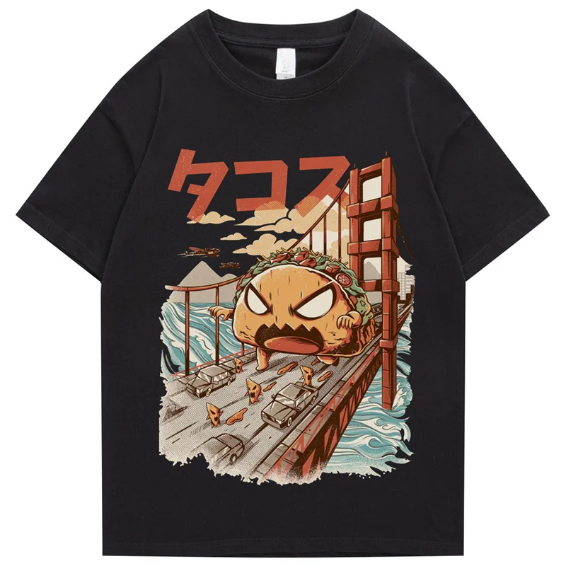 

Japanese Harajuku Cartoon Monster T-Shirts Men Women Summer Short-sleev Anime Graphic Tees Tops Hip Hop Streetwear Camisetas