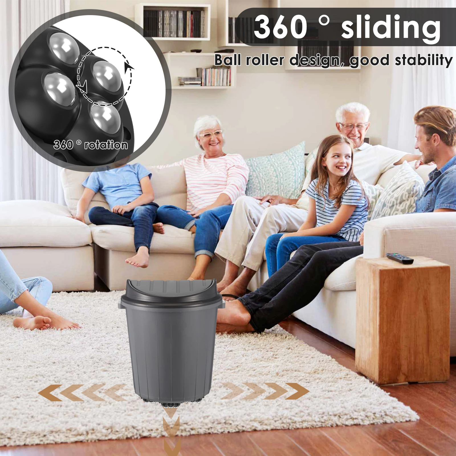 16 шт. мини-ролик вращающийся на 360 градусов самоклеящийся поворотный ролик с 4